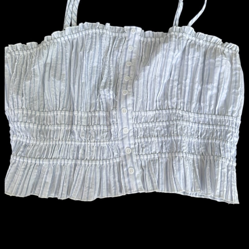 White Striped Women's Top XXL